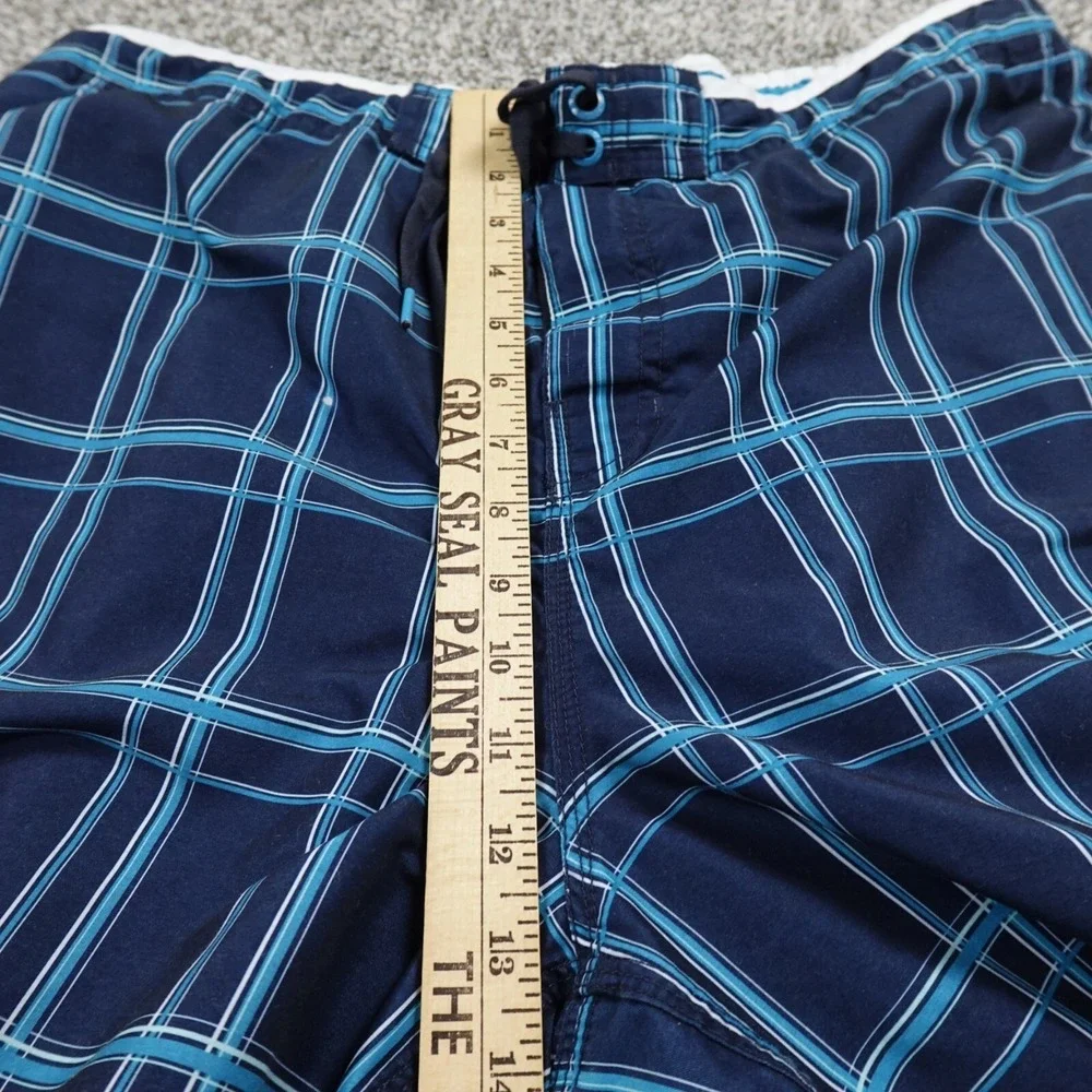 Speedo Shorts Mens Extra Large Blue Lined Stretch‎ Drawstring Board Swim Trunks